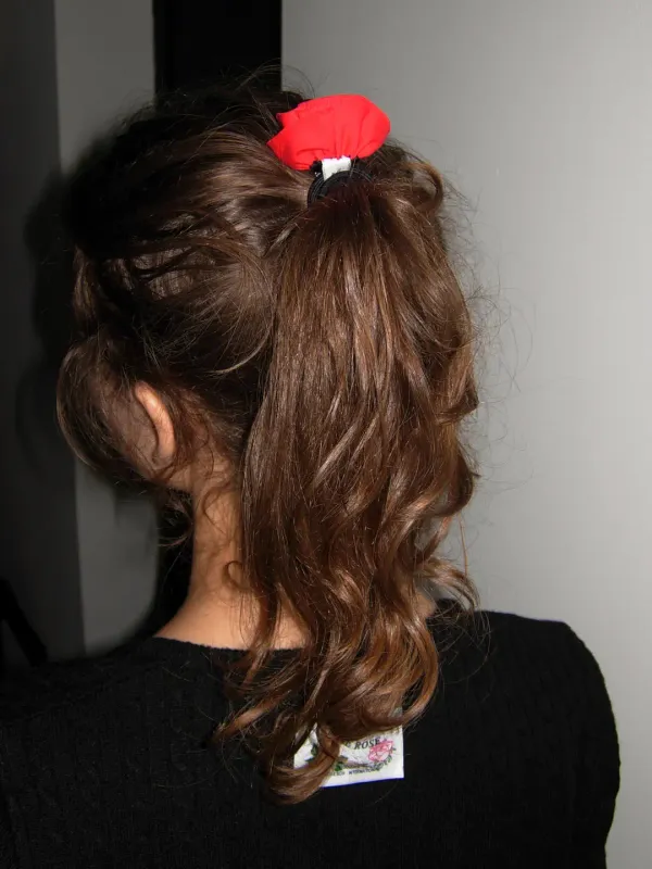 Rose Hair Tie_Red
