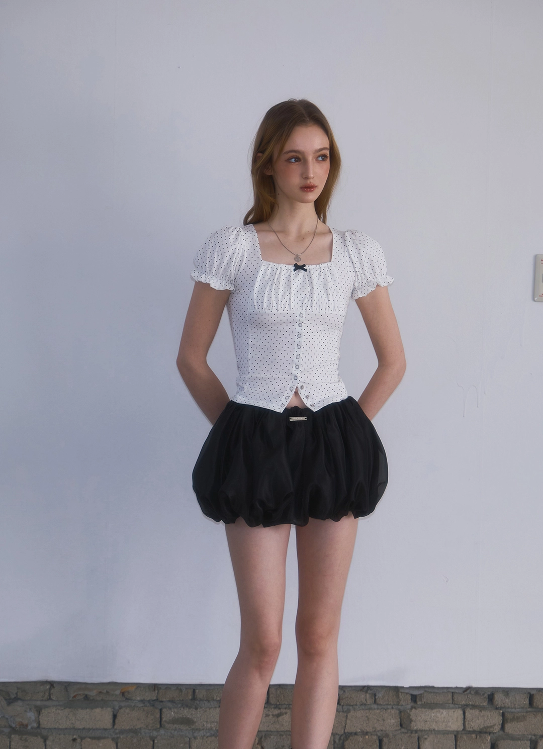 로제프란츠 Sheer Pumpkin Mini Skirt [Black] 상품 이미지 2