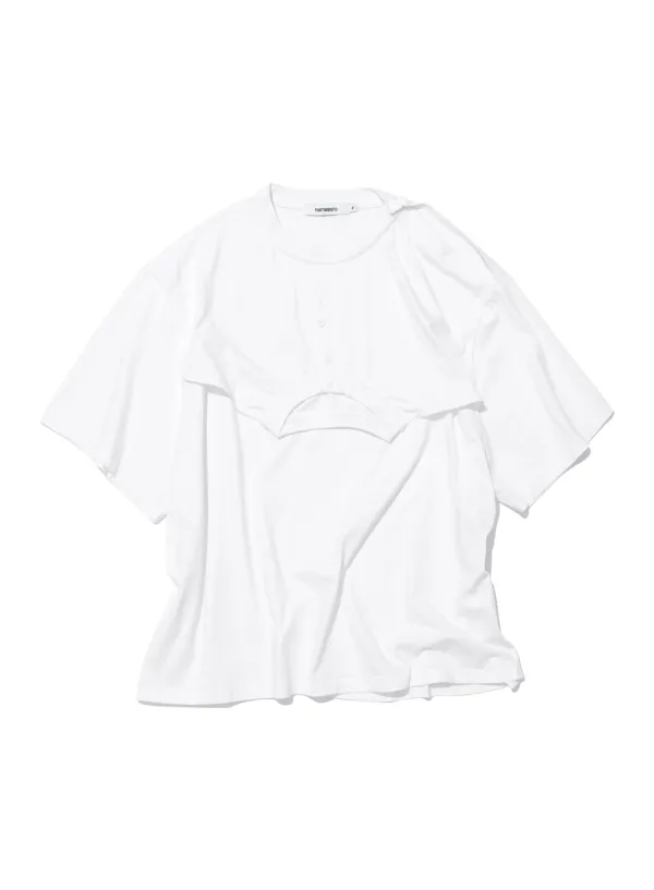 [WOMEN] DECONSTRUCTED SHORT SLEEVE TEE_WHITE