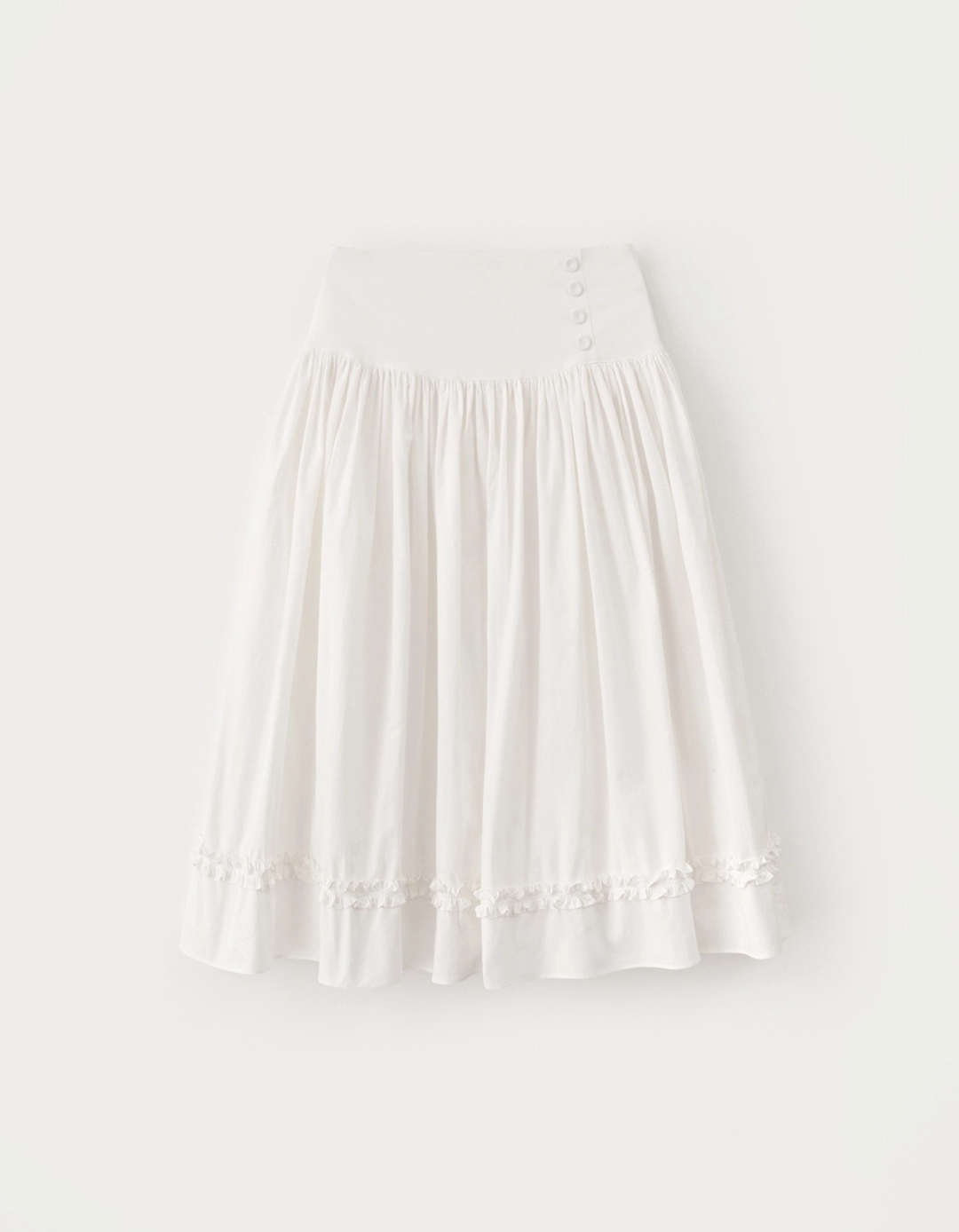 썸웨어버터 Button Shirring Long Skirt - Ivory 상품 이미지 1