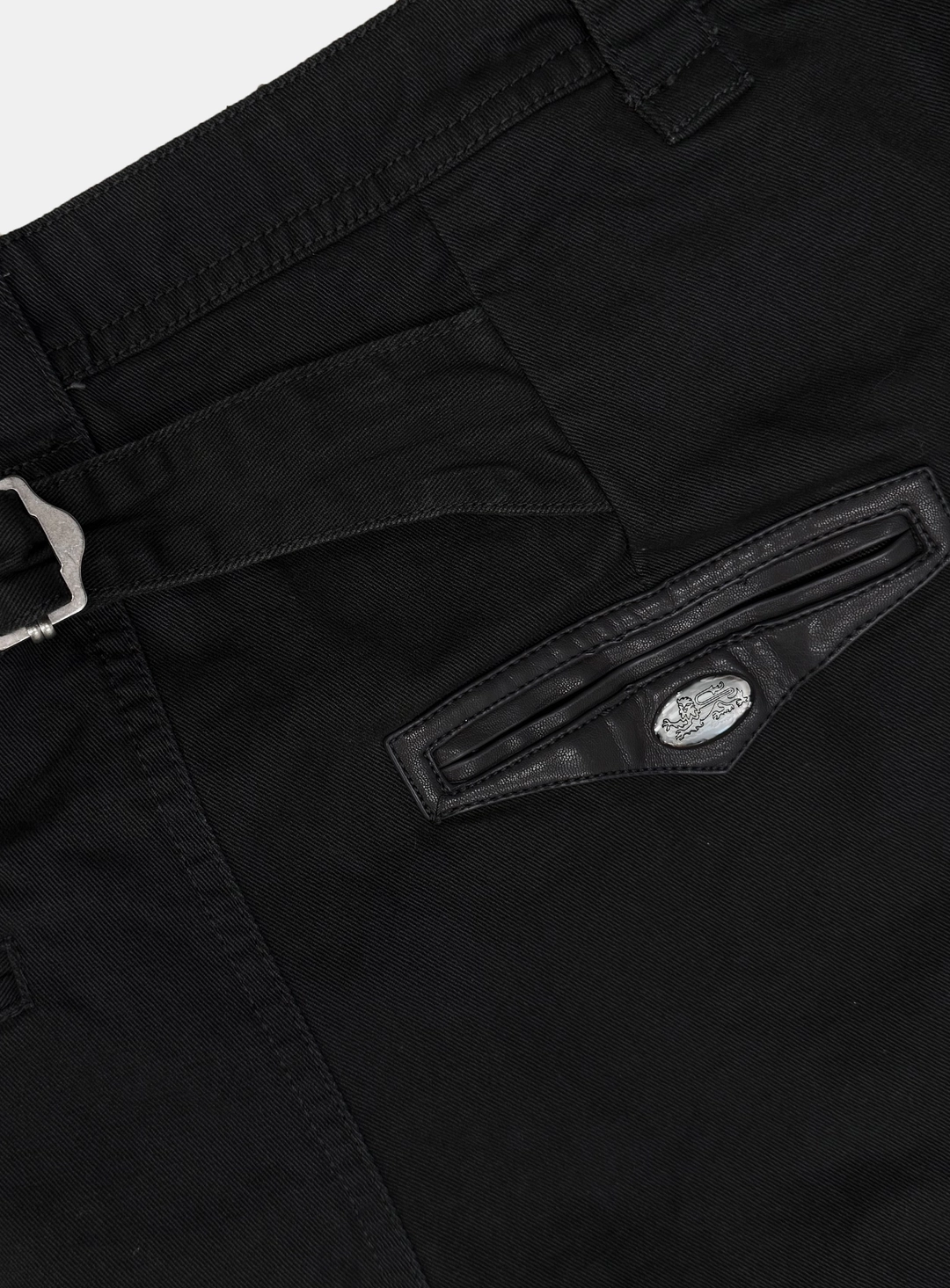 배드블러드 [w-pts26-003] Mystic Formal Curved Chino Pants - Black 상품 이미지 3