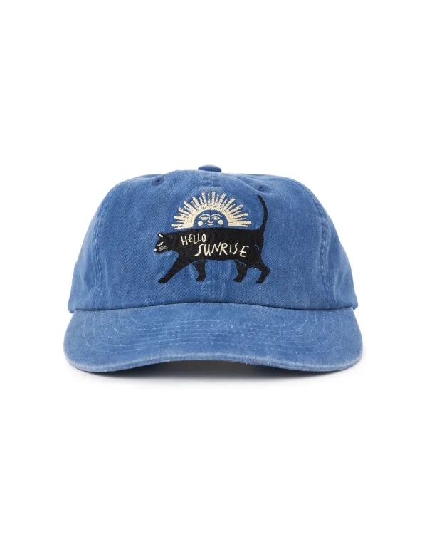 Washed VTG Cat Logo 6panel Cap_Vintage Blue