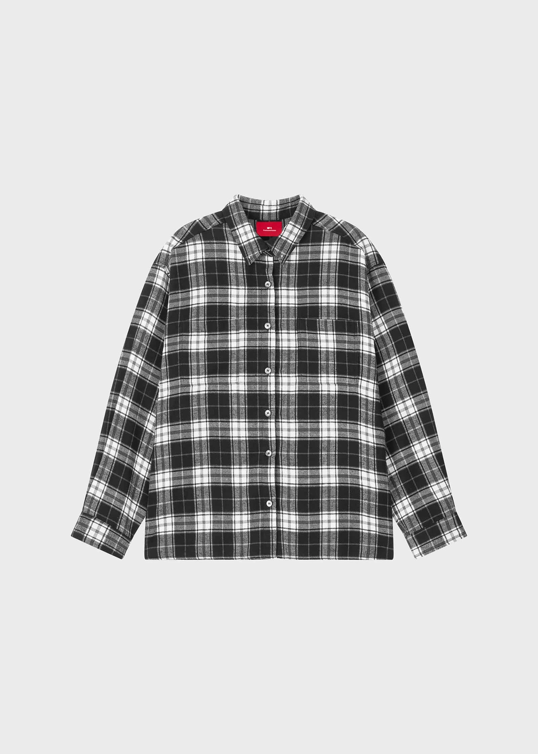 프랙티컬 앤 리얼리스틱 [2nd] Plaid Shirt Jacket Black 상품 이미지 2