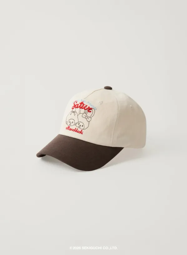 (K) Satur X Monchhichi Vintage Casual Ball Cap - Brown