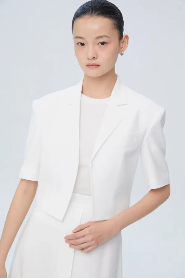 SHORT SLEEVE CROP JACKET