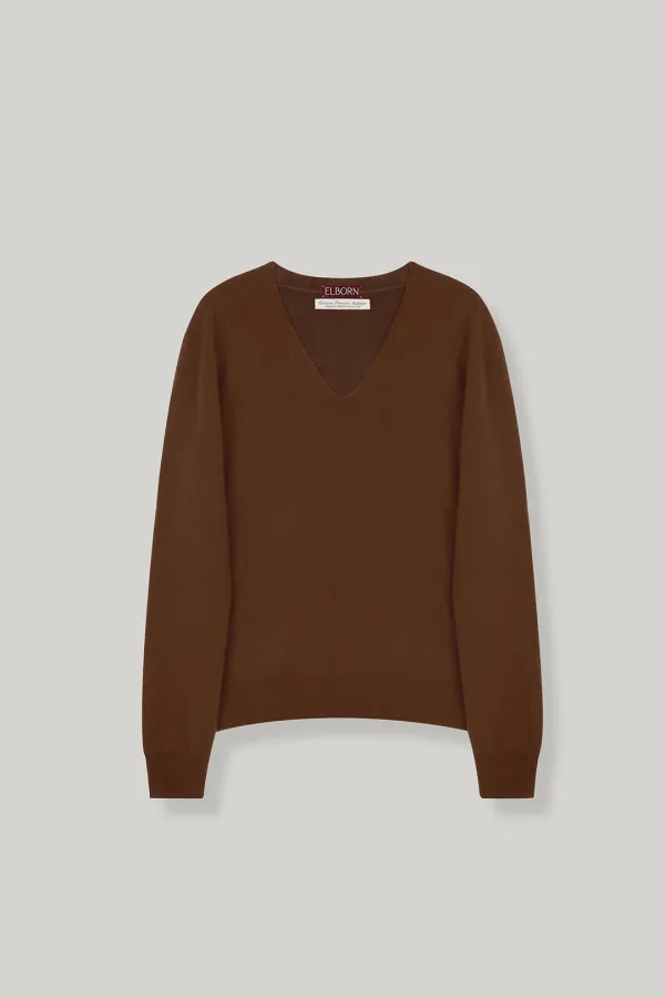 Tiana Cashmere V-neck Knit Top