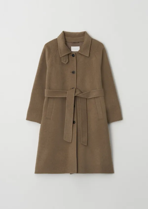 [10%] handmade cashmere balmacan coat-camel