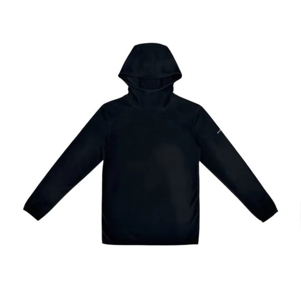 25-004 MICRO POLAR FLEECE  HOODIE (BLACK)