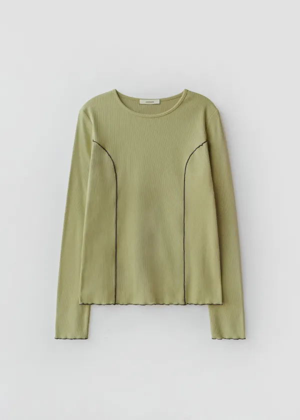 Mori line long sleeve (lime)