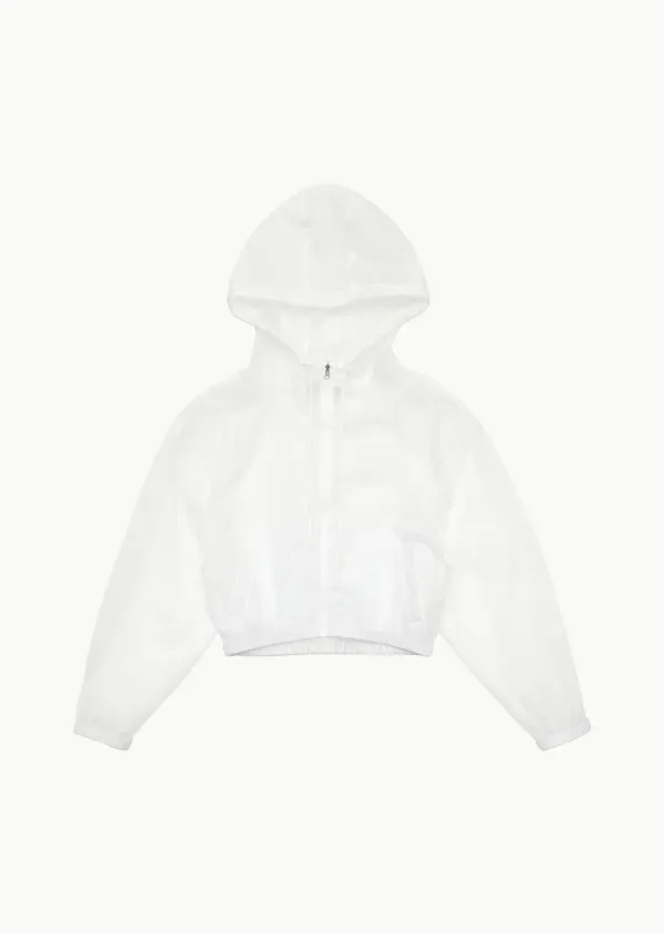 REVERSIBLE SHIRRING CROP HOODED JUMPER (3COLORS)