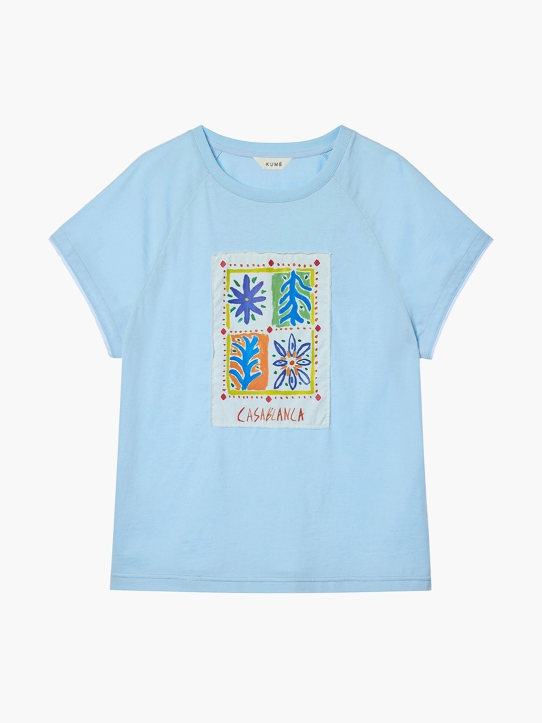 쿠메 KUMÉ x HERNC FRAYED T-SHIRT, LIGHT BLUE 상품 이미지 2