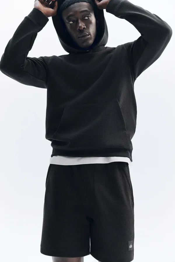 7" Waffle Lounge Short - Black
