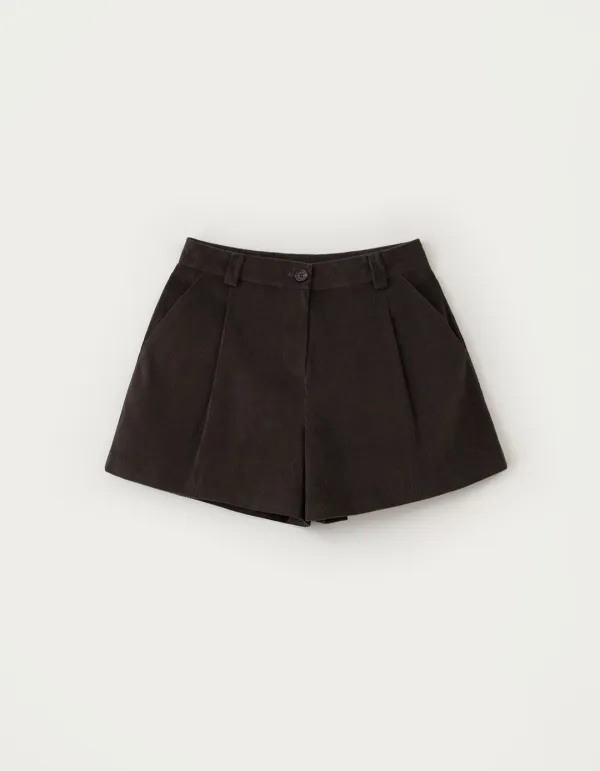 Corduroy Dave Short Pants - Brown