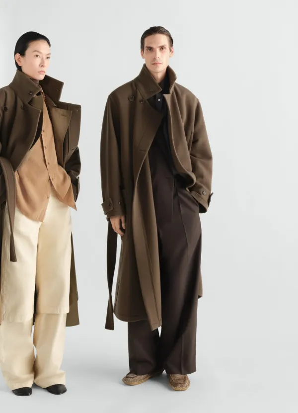 WRAP COAT IN WOOL