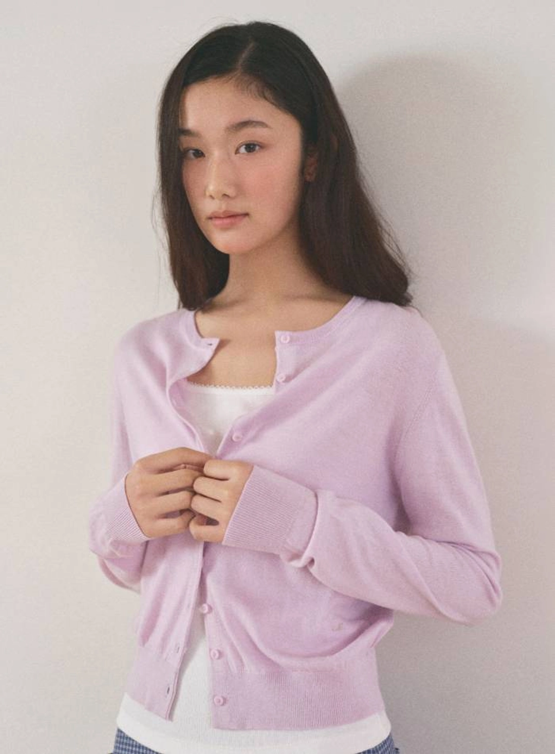 망고매니플리즈 MOLLI ROUND CARDIGAN_LAVENDER 상품 이미지 2