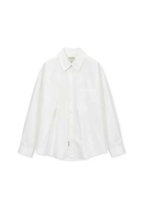 EMBROIDERY SMALL LOGO SHIRT IN WHITE