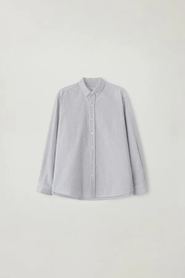 Alma oxford shirt (Navy stripe)