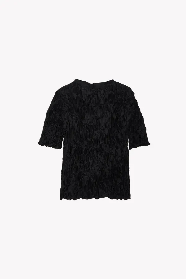 Lisse Pleated Top (Black)