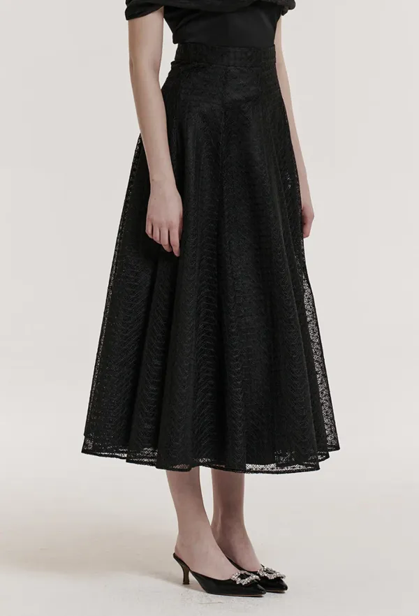 Joanna Lace Skirt (Black)