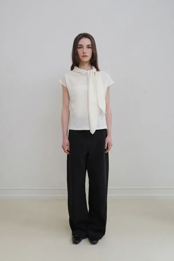 Den wide cotton pants (black)