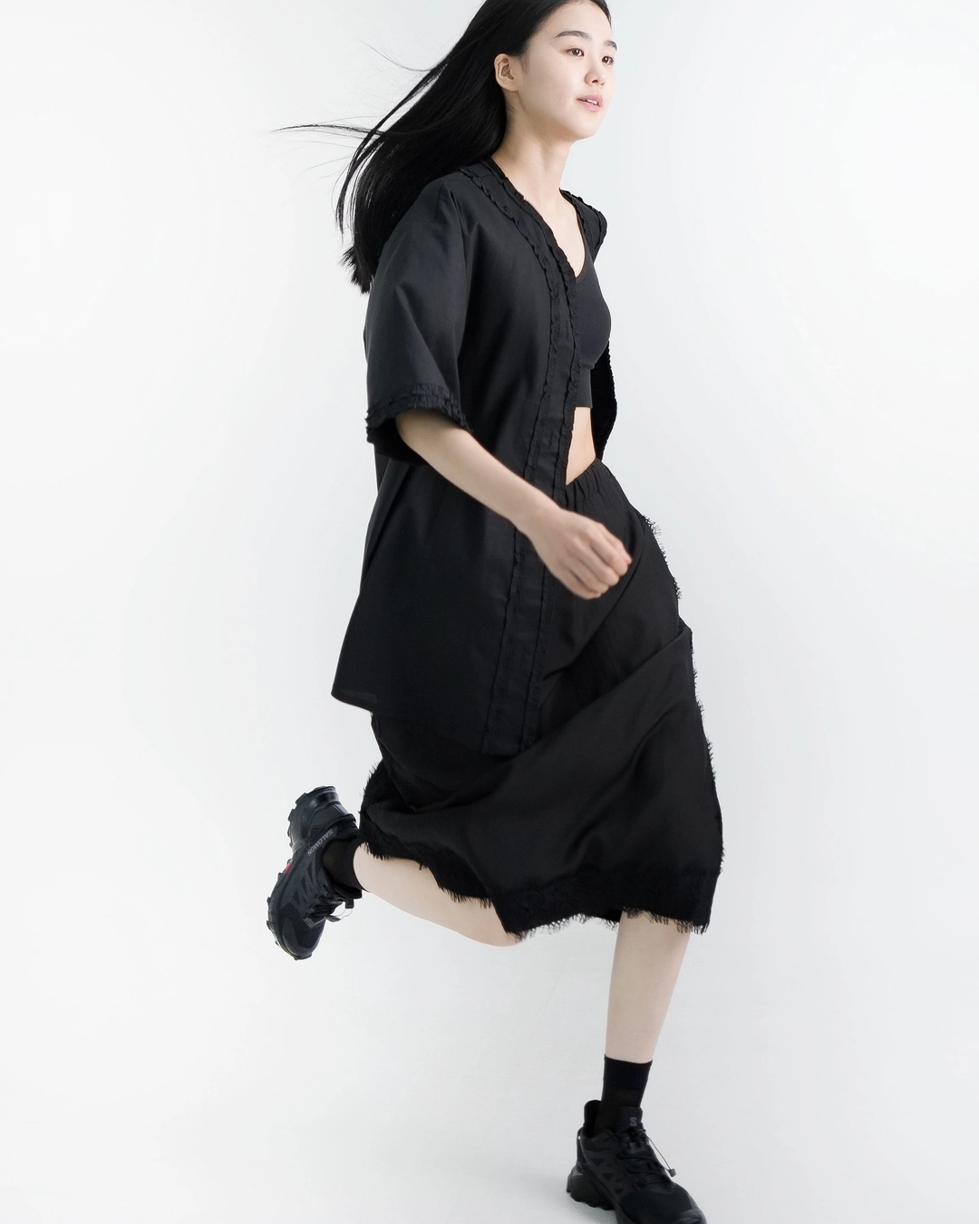 유노이아 lace layered skirt 상품 이미지 2