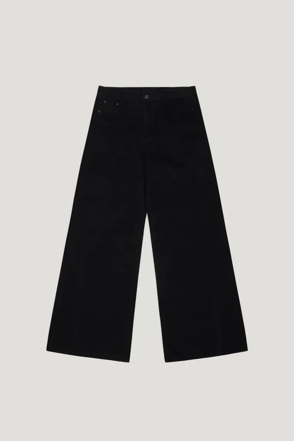 Vein Wide Denim (Black)