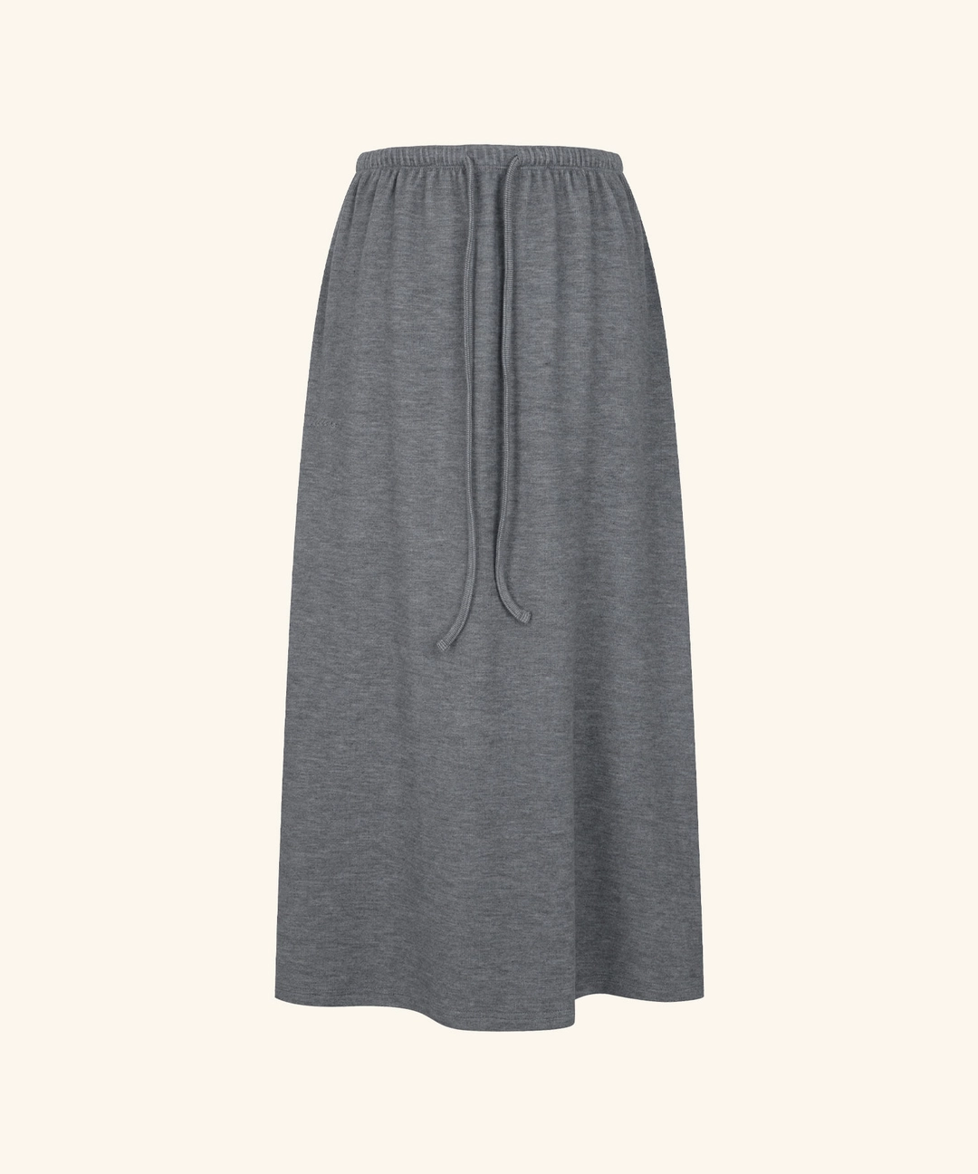 레터프롬문 Letters Brushed Fleece Maxi Skirt (Melange Grey) 상품 이미지 1
