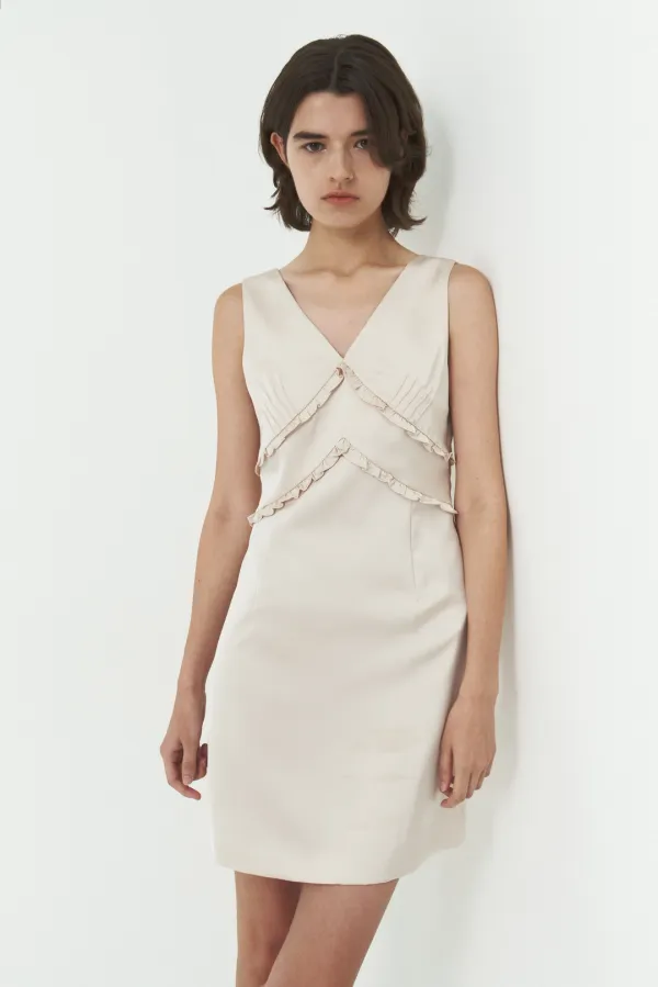 SERENA FRILL DRESS / ROSE