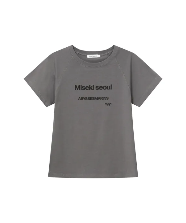 Abyssesmarins raglan short sleeves GREY