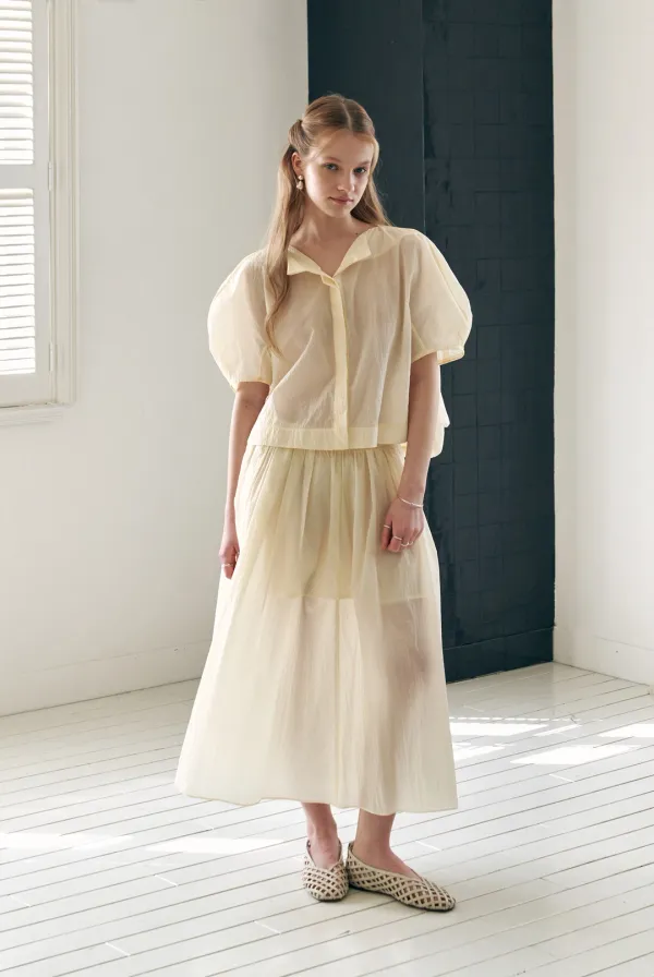 Cloud Volume Skirt (Sheer Butter)