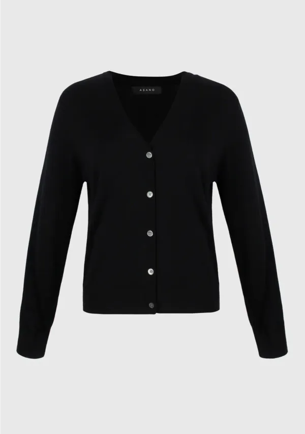 4th) Arr Wool Cardigan Set Black