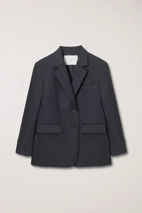 ESSENTIAL 2 BUTTON WOOL BLAZER MELANGE GREY_UDJA6C202G2