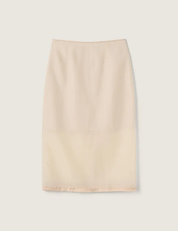 Sasha Sheer Skirt (Peach Beige)
