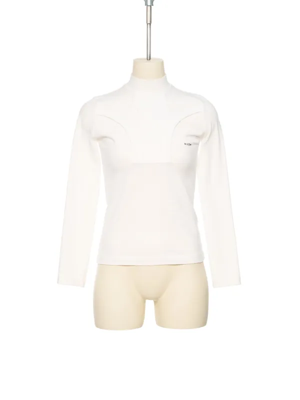 FW25 WHITE BRIEF MOTIF JERSEY TOP