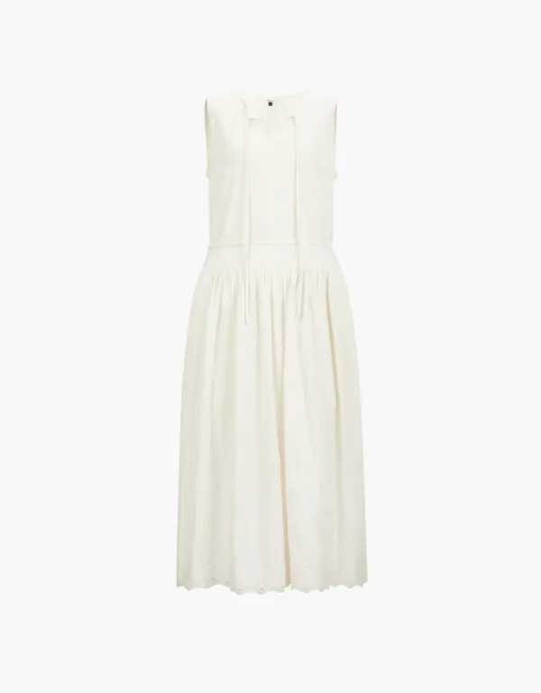 lace long one-piece - cream