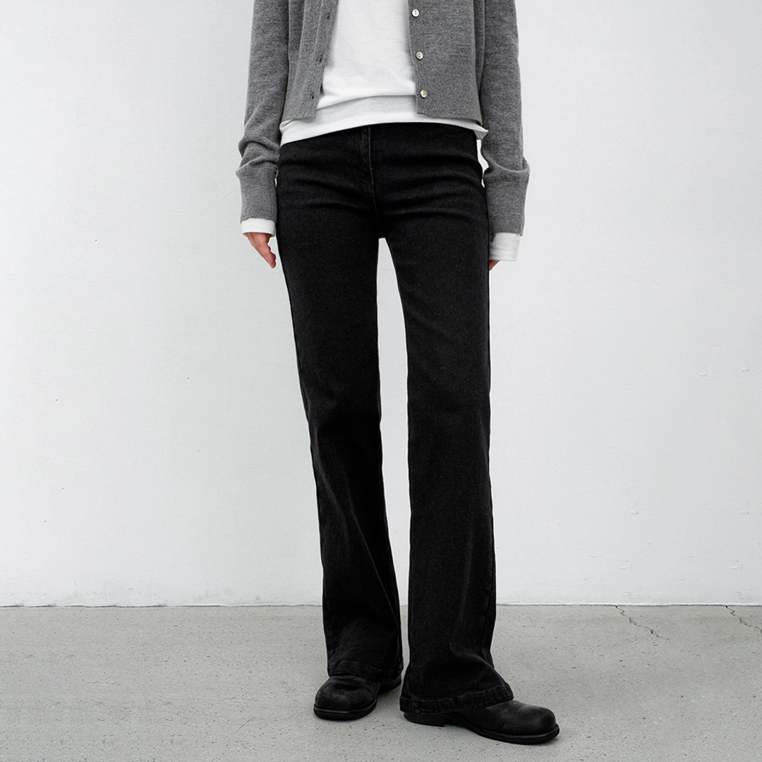 아뜰리에 나인 (PT-5714)SLIM FIT BOOTCUT WARM DENIM PANTS 상품 이미지 1