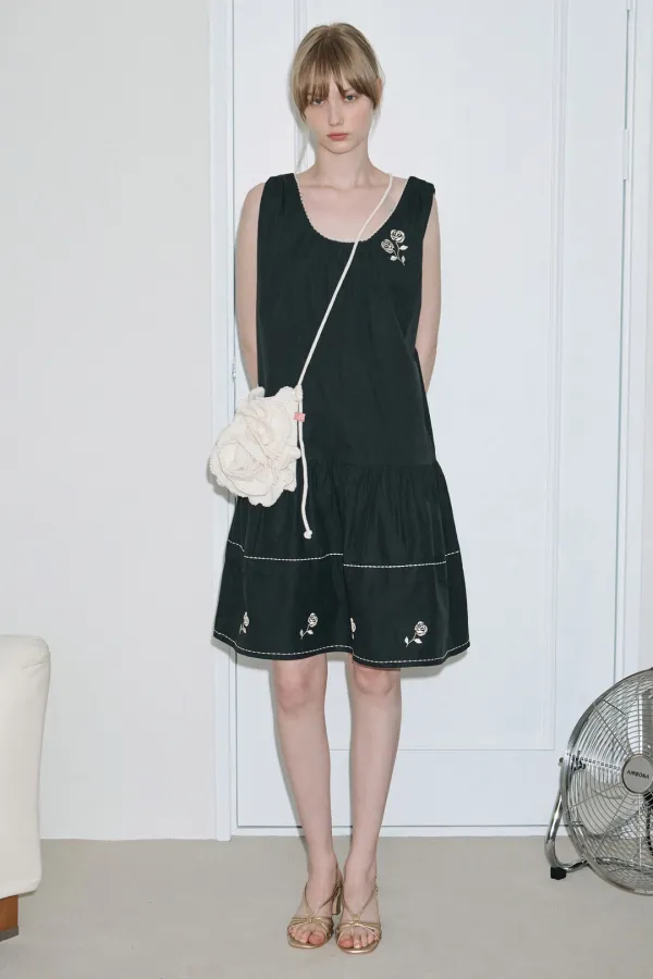 Rose Petal Mini Cross Bag (Cream)