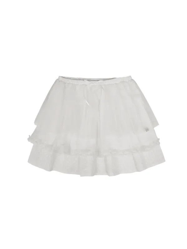 EYELET TUTU SKIRT [WHITE]