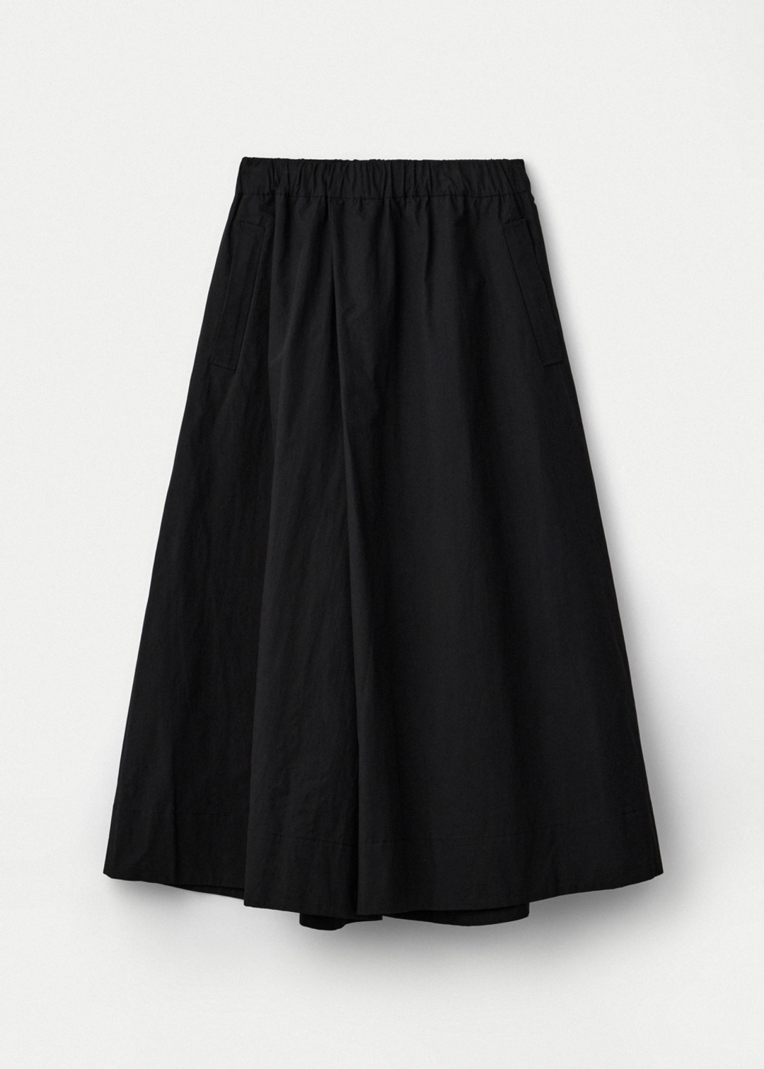 우마뭉 Poplin Maxi Culotte Pants_Black 상품 이미지 1