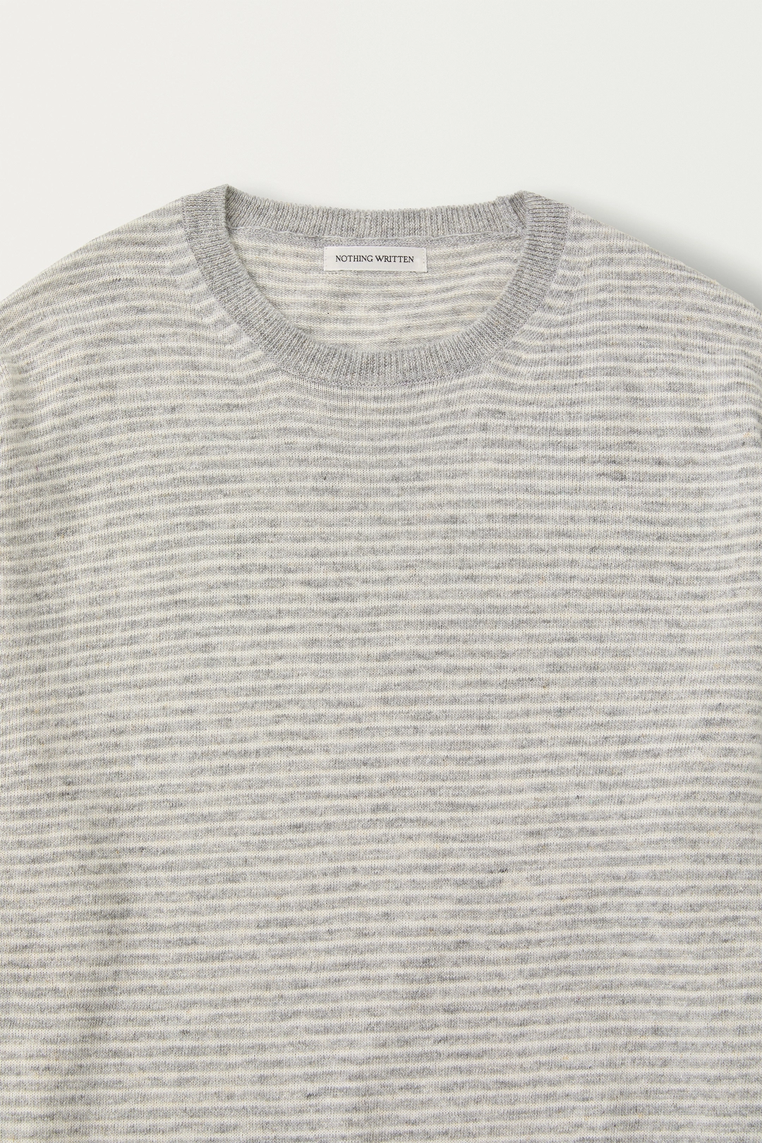 낫띵리튼 2ND / Fine stripe loose knit (Gray) 상품 이미지 2