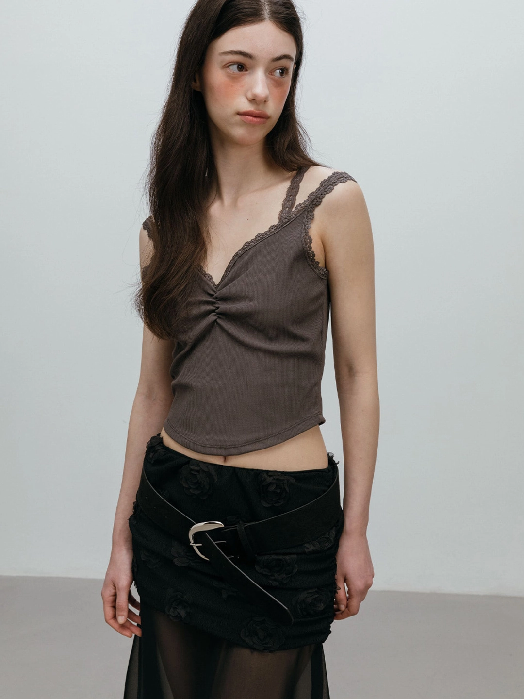 모이페어 LAYERED SEE-THROUGH SKIRT / BLACK 상품 이미지 3