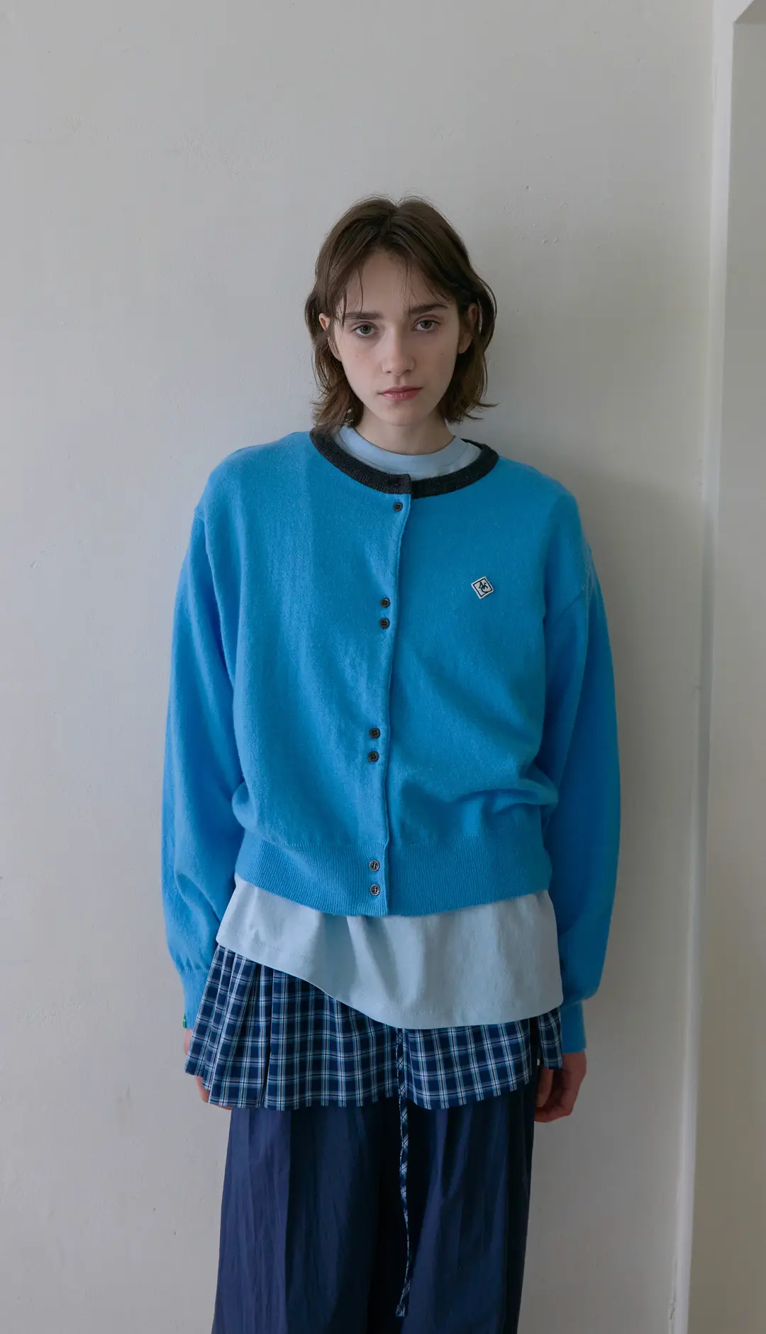 노컨텐츠 164. Coloring Cardigan _ Medium blue 상품 이미지 3