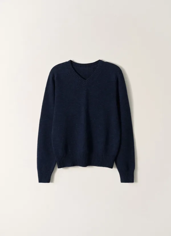 2ND / Marsh V-Neck Pullover (Navy)