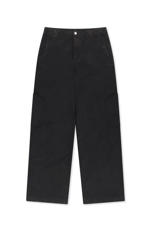 FADED WAX PANTS FOR MEN IN BLACK