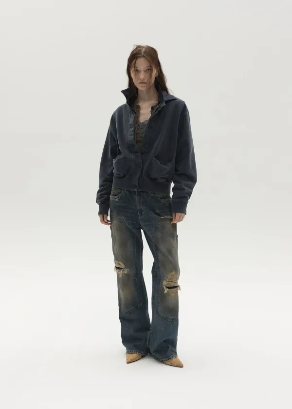 [2nd REORDER, 예약배송] DOUBLE-LAYERED JACKET (DARK BLUE)