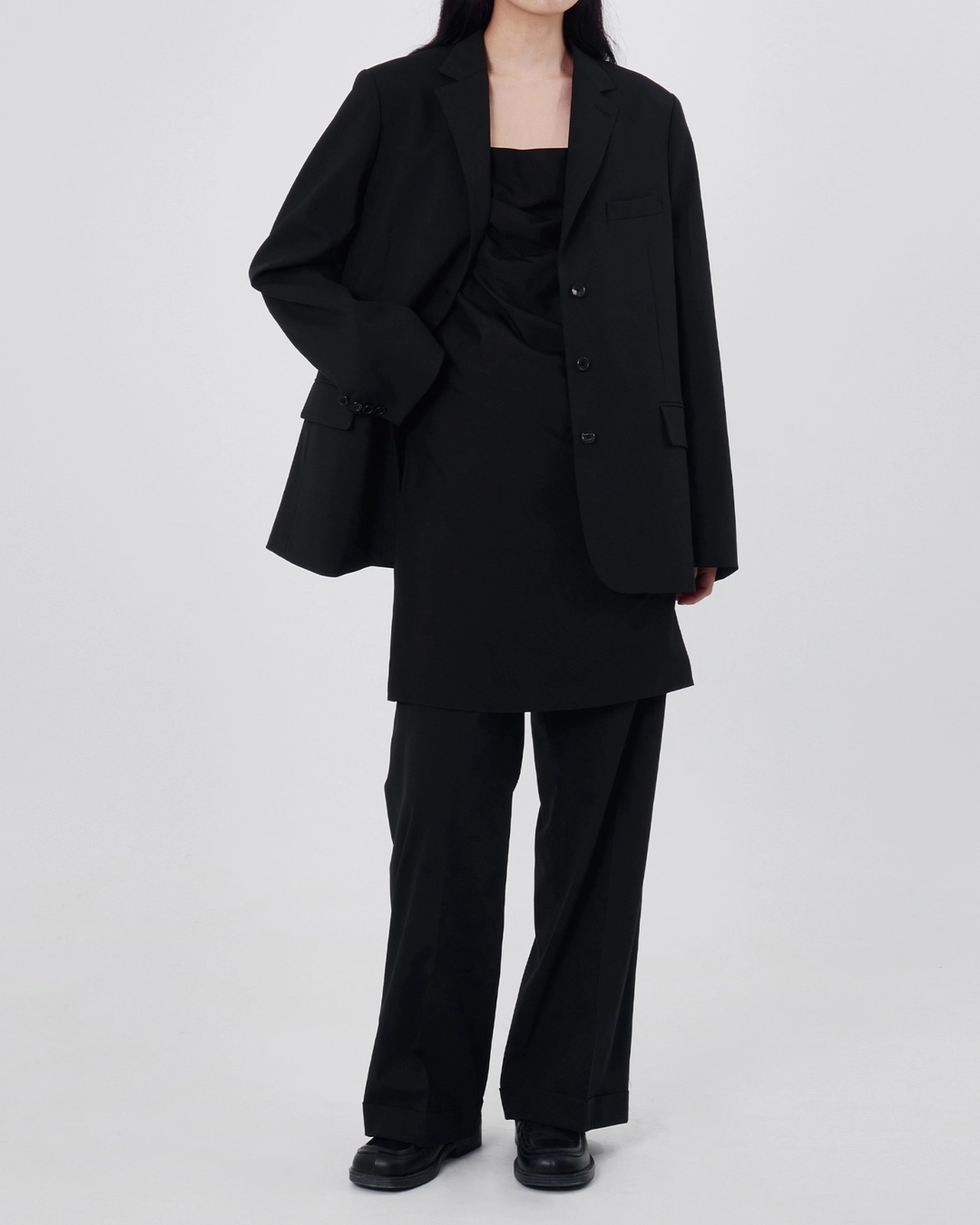브라운야드 23SS W Tailored Jacket, Black 상품 이미지 2