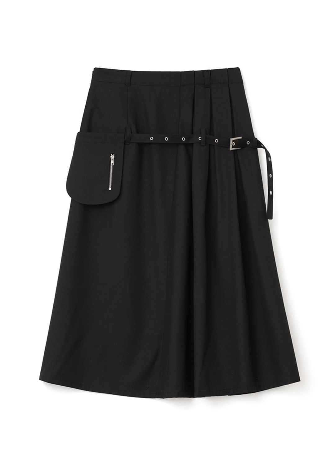 밀로 우먼 Belt Pocket Midi Skirt [Black] 상품 이미지 3