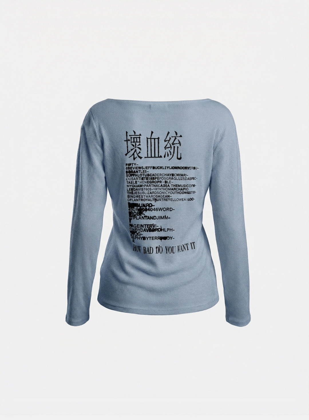 배드블러드 [w-tee26-149] B.A.D. Waffle Boat Neck T-Shirt - Dusty Blue 상품 이미지 2
