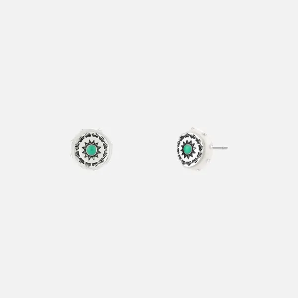 totem round earrings-ivory