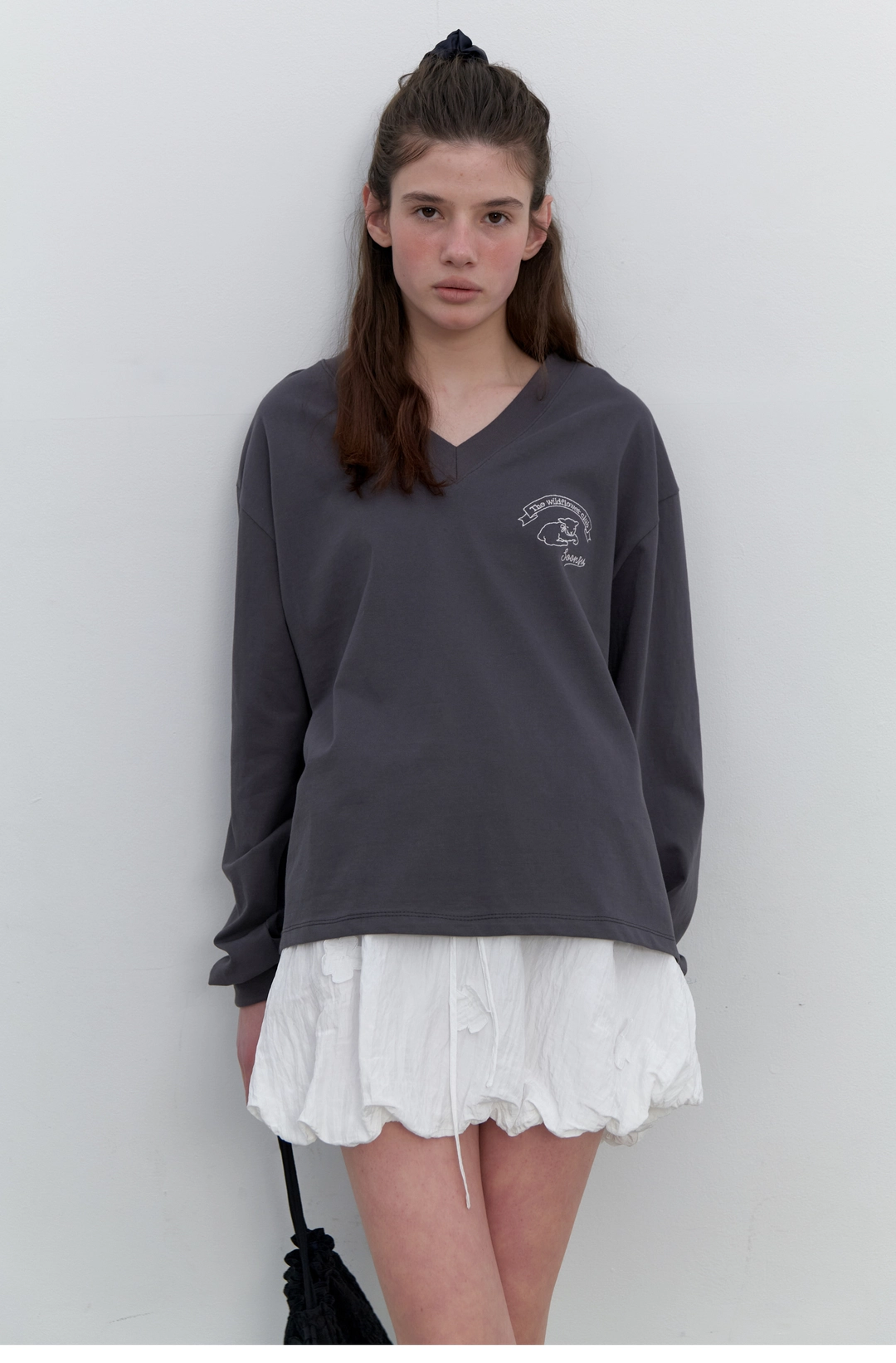 순수 Easy Club Tshirt (Charcoal) 상품 이미지 1